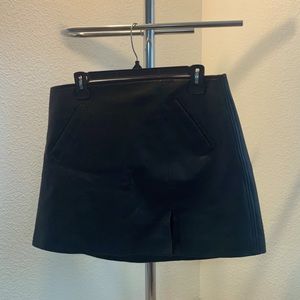 Blank NYC Faux Leather Skirt with Pockets
